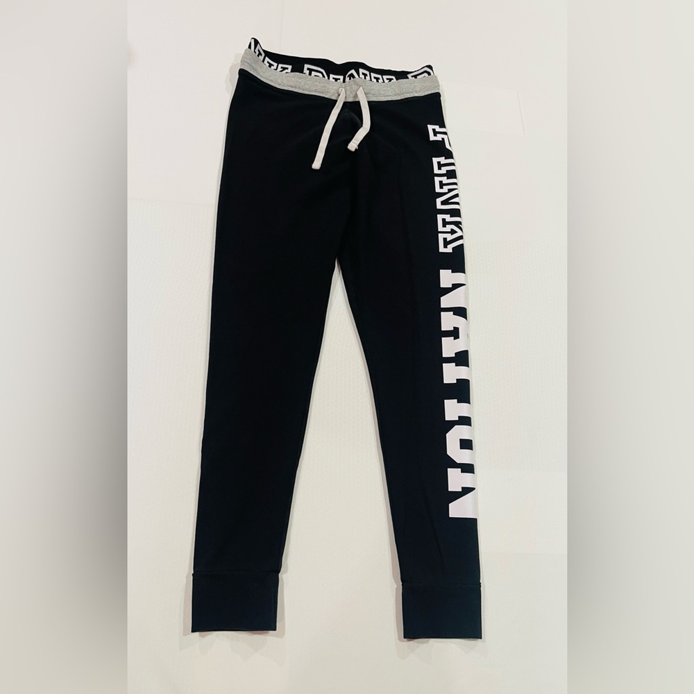 PINK Victoria's Secret Black and White Logo Tee